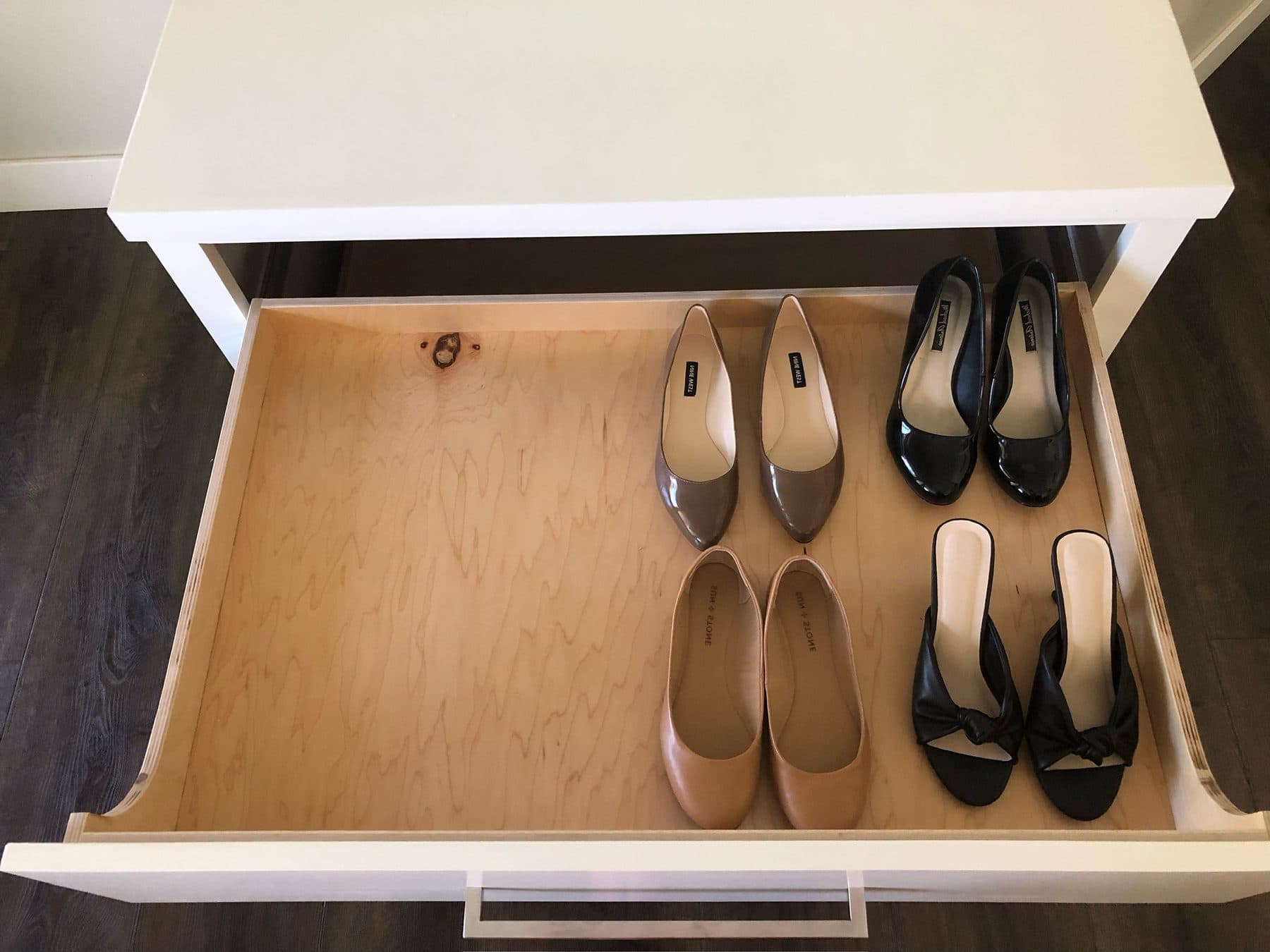 Custom shoe drawer