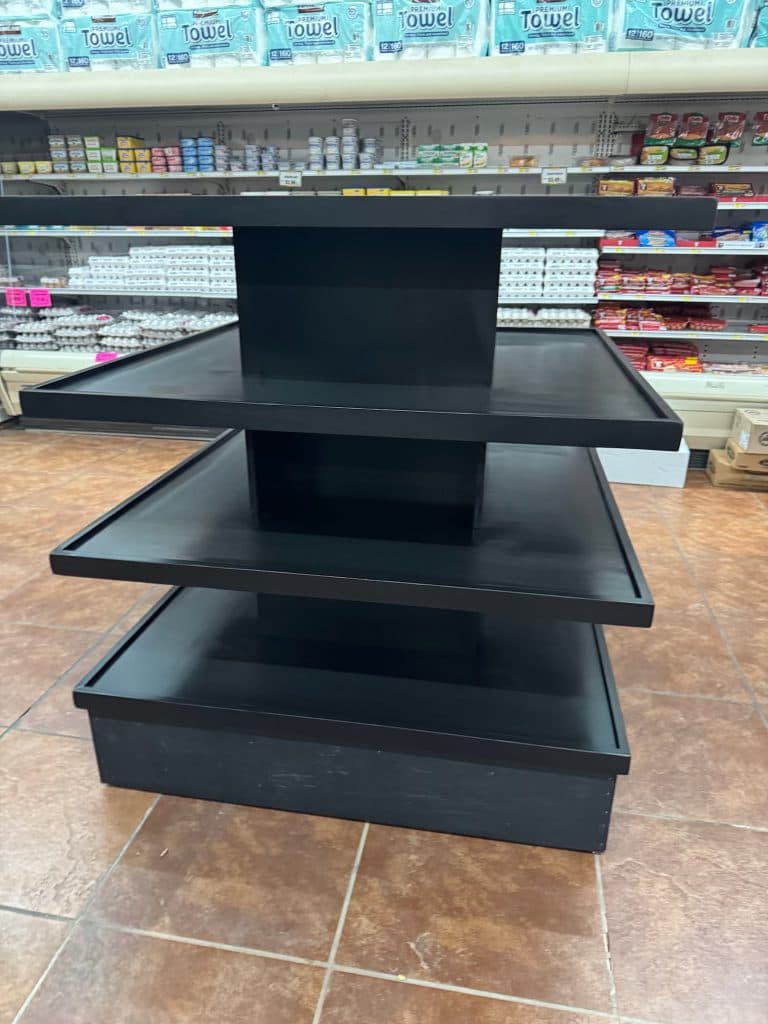 Tiered black display table